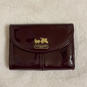 Patent Leather Coach Card Case